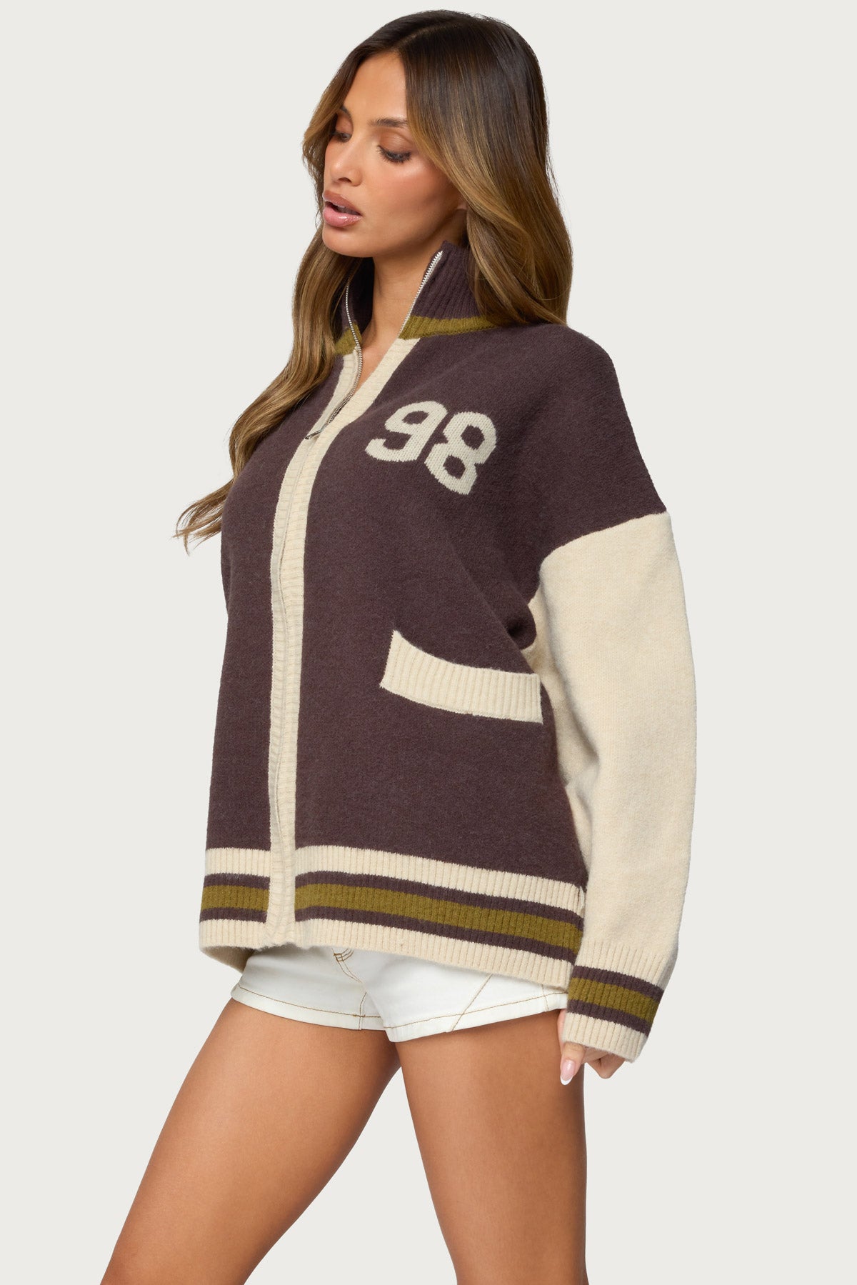 98 Varsity Zip Up Sweater