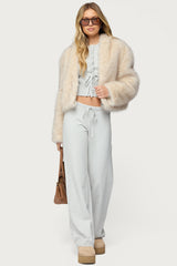 Beyonca Hooded Faux Fur Jacket