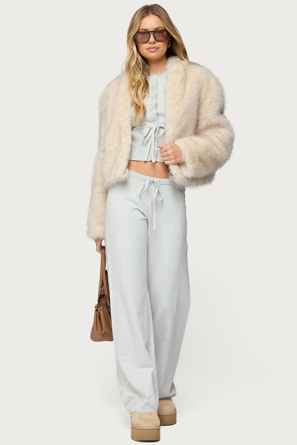Beyonca Hooded Faux Fur Jacket view 2