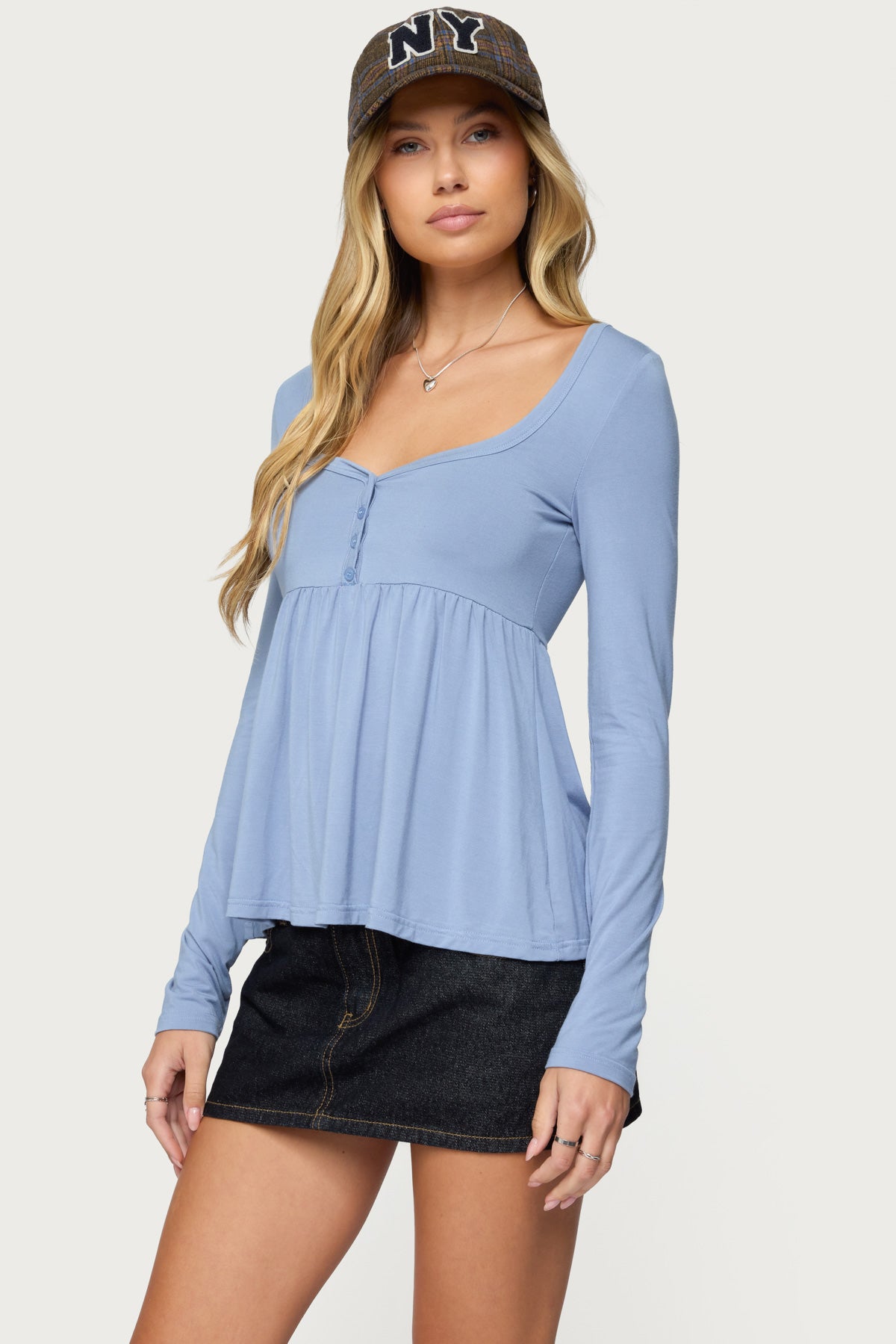 Lilla Henley Babydoll Top