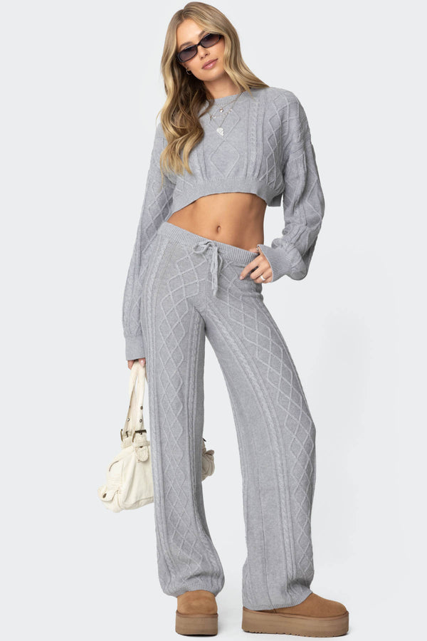 Kasey Cable Knit Pants view 1