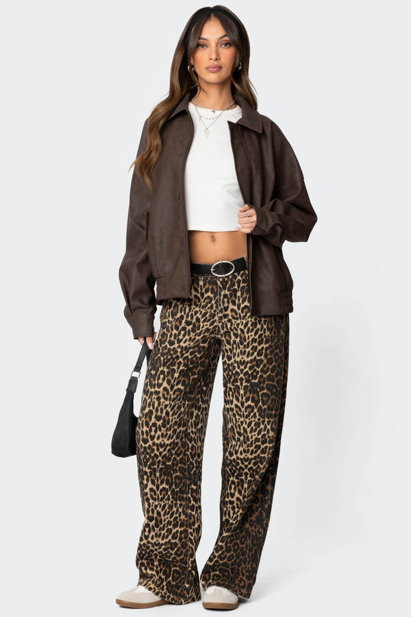 Mori Oversized Faux Leather Jacket view 2