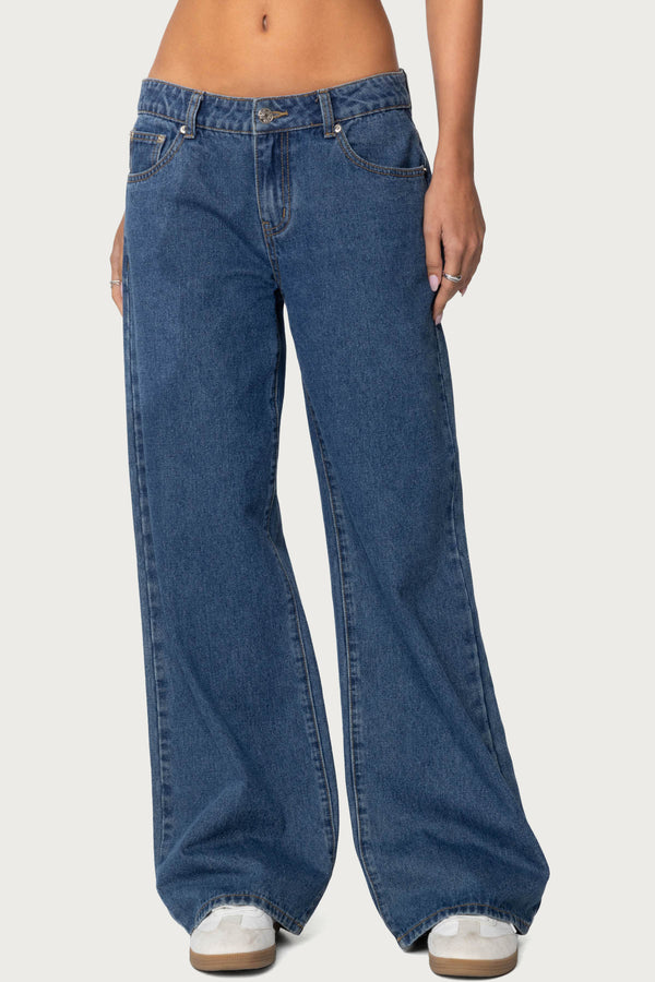 Raelynn Washed Low Rise Baggy Jeans view 2