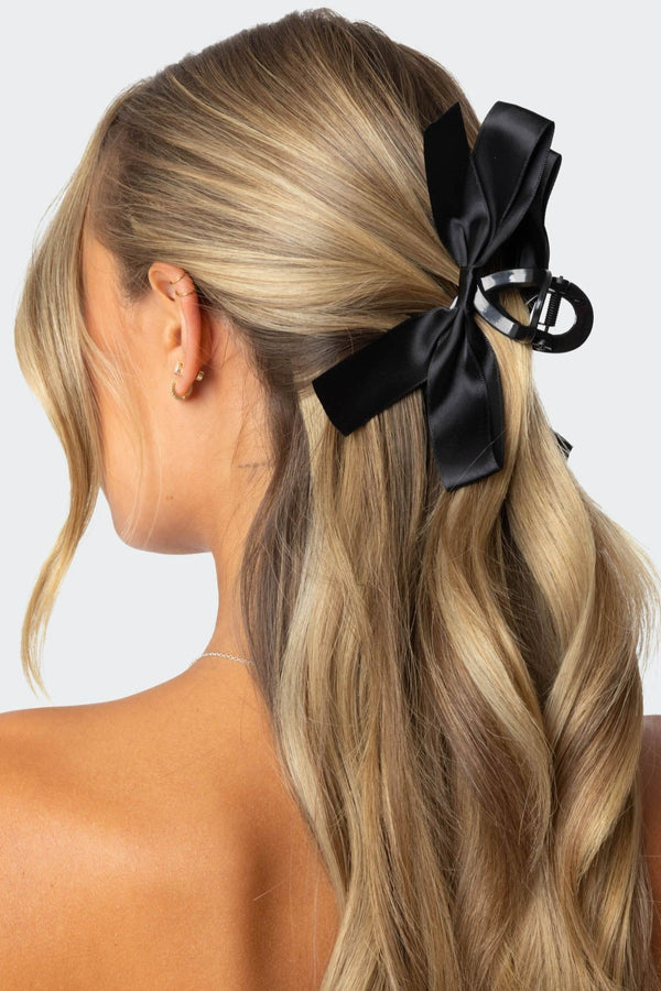 Satin Effect Bow Hair Clip view 1
