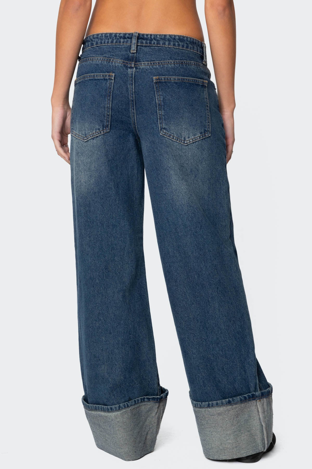 Vesper Cuffed Low Rise Baggy Jeans