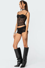 Krissy Sheer Lace Cupped Corset