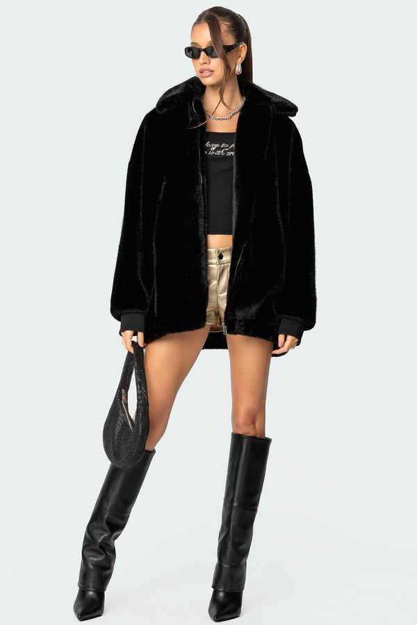 Taylor Oversized Faux Fur Jacket view 2