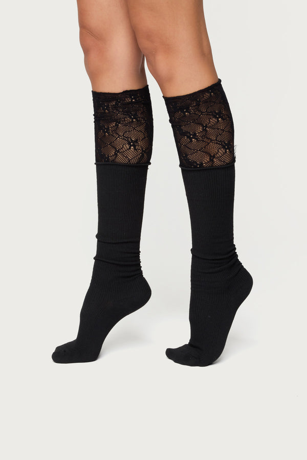Lacey Layered Knee High Socks view 2
