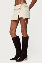 Selena Asymmetric Wrap Mini Skirt