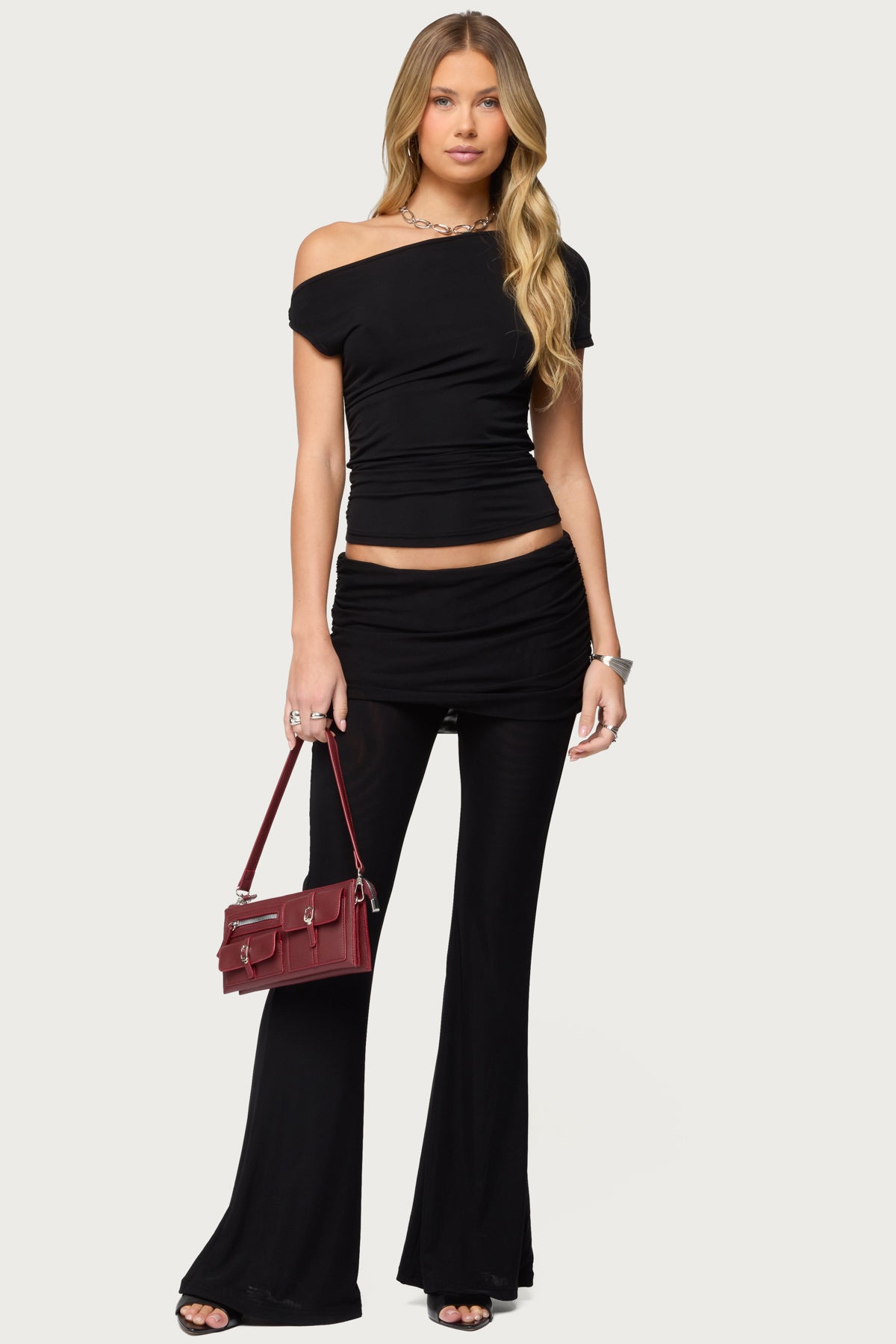 Halli Foldover Mini Skirt Pants