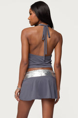 Briella Cowl Neck Halter Top