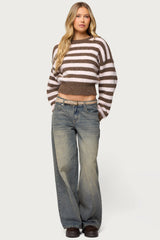 Penelope Fuzzy Striped Sweater