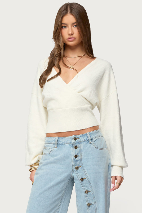 Lillia V Neck Wrap Sweater view 2