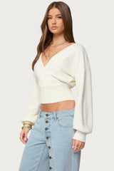 Lillia V Neck Wrap Sweater