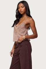 Sorina Embellished V Neck Top