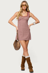 Clarren Lacey Gingham Mini Dress