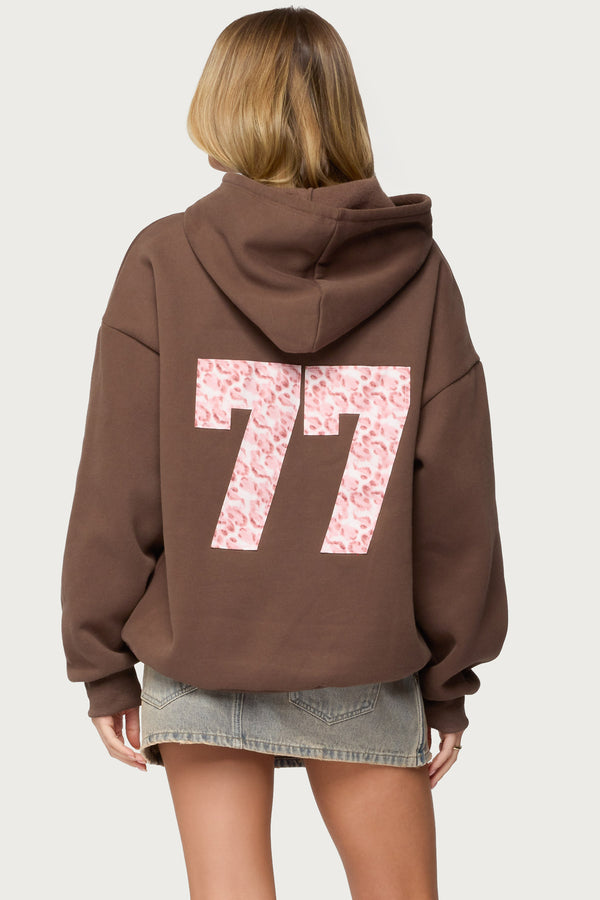 Leopard 77 Oversized Hoodie view 1
