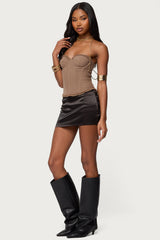 Deirdre Mesh Lace Up Corset