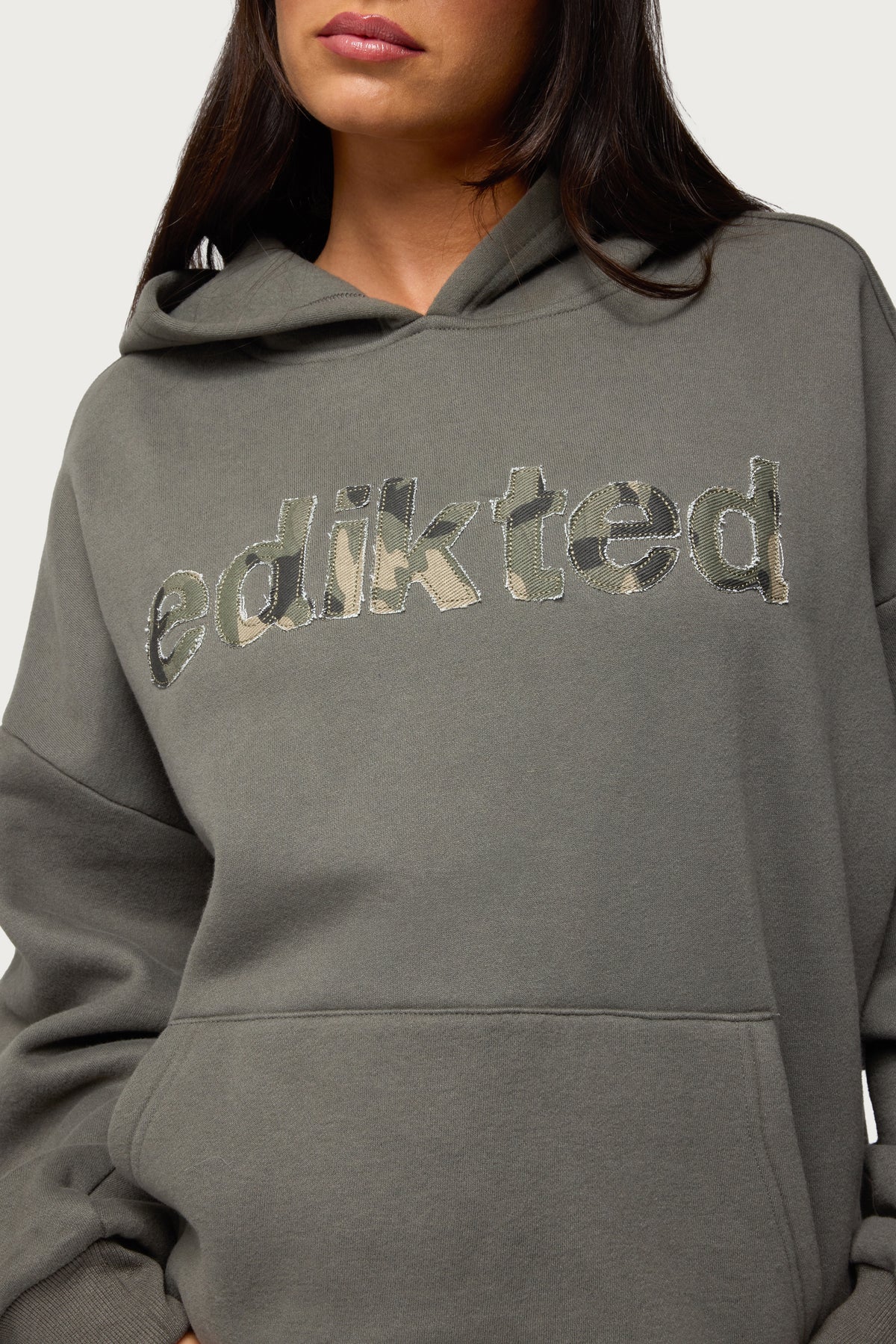 Camo Cutie Edikted Oversized Hoodie