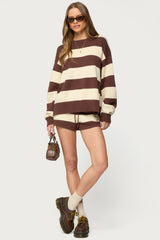 Riley Striped Knit Shorts