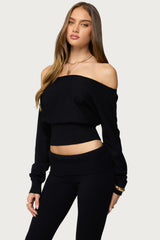Skyla Off Shoulder Knit Sweater