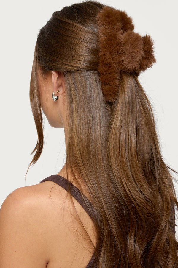 Faux Fur Hair Clip view 1