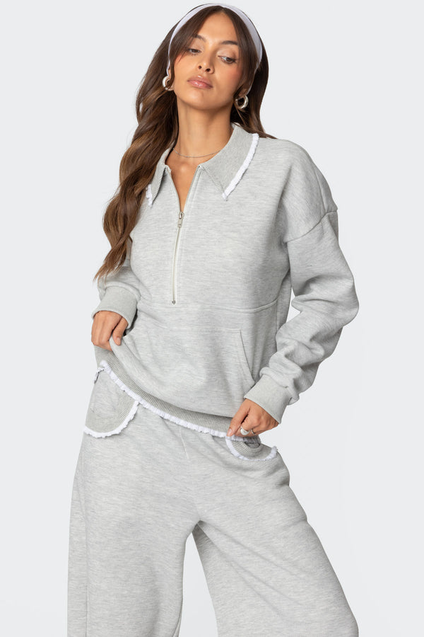Ashtin Ruffle Trim Sweatshirt view 1