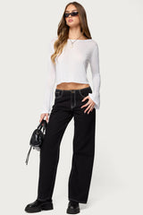 Catalena Long Sleeve Sheer Top
