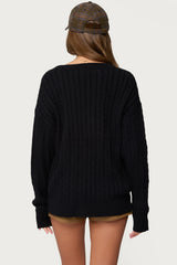 Francine Oversized V Neck Cardigan