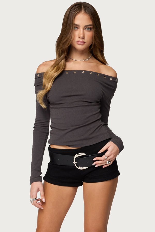 Rebekka Grommet Off Shoulder Top view 1