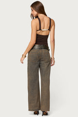 Dariah Twisted Crisscross Cutout Top