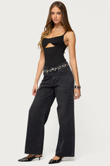 Shulah Cutout Cupped Bodysuit