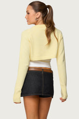 Morgynne Cropped Knit Cardigan
