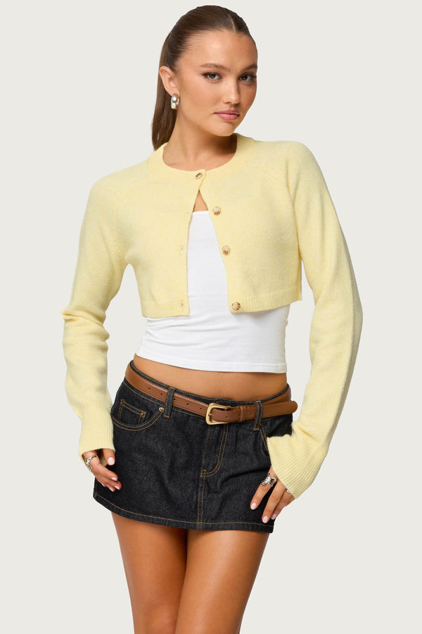 Morgynne Cropped Knit Cardigan view 1