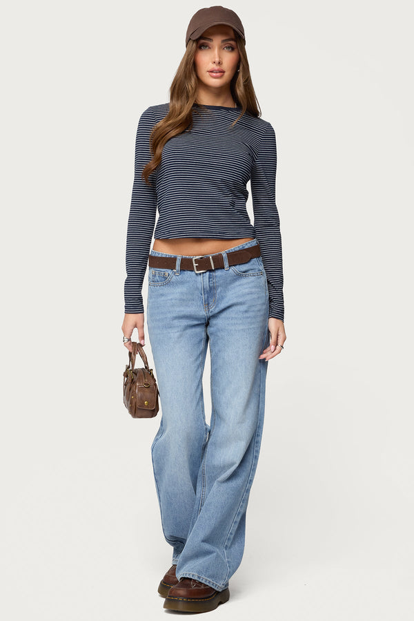 Brianna Striped Long Sleeve T Shirt view 2