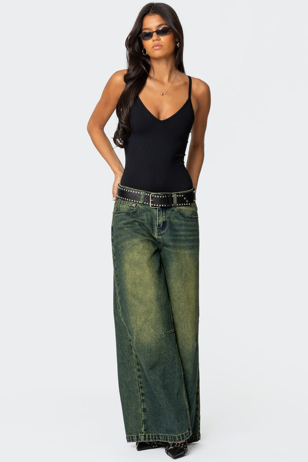 Teaghan V Neck Fitted Bodysuit view 2