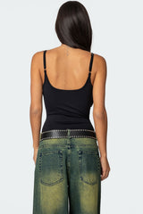 Teaghan V Neck Fitted Bodysuit