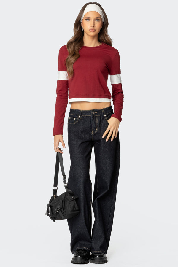 Paula Layered Long Sleeve T Shirt view 2