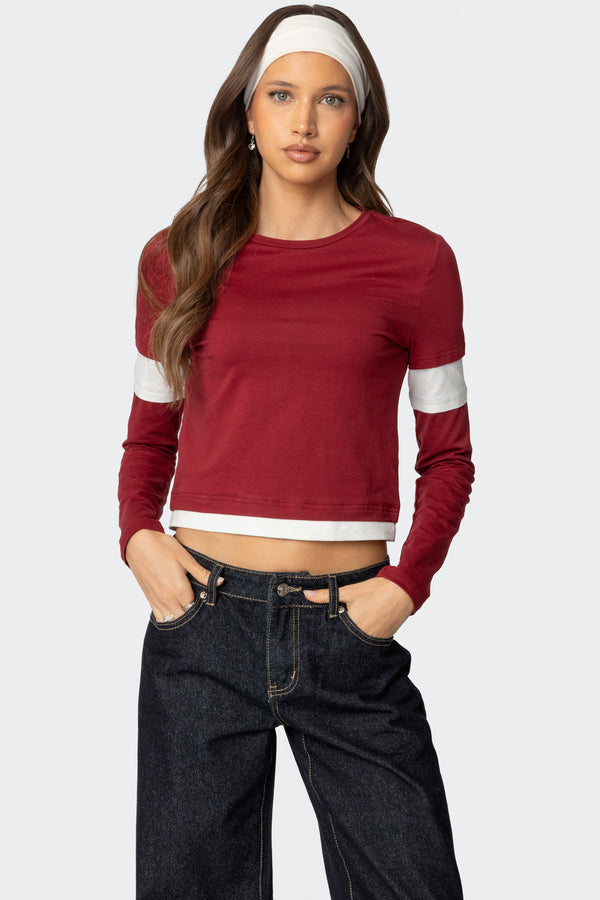 Paula Layered Long Sleeve T Shirt view 1