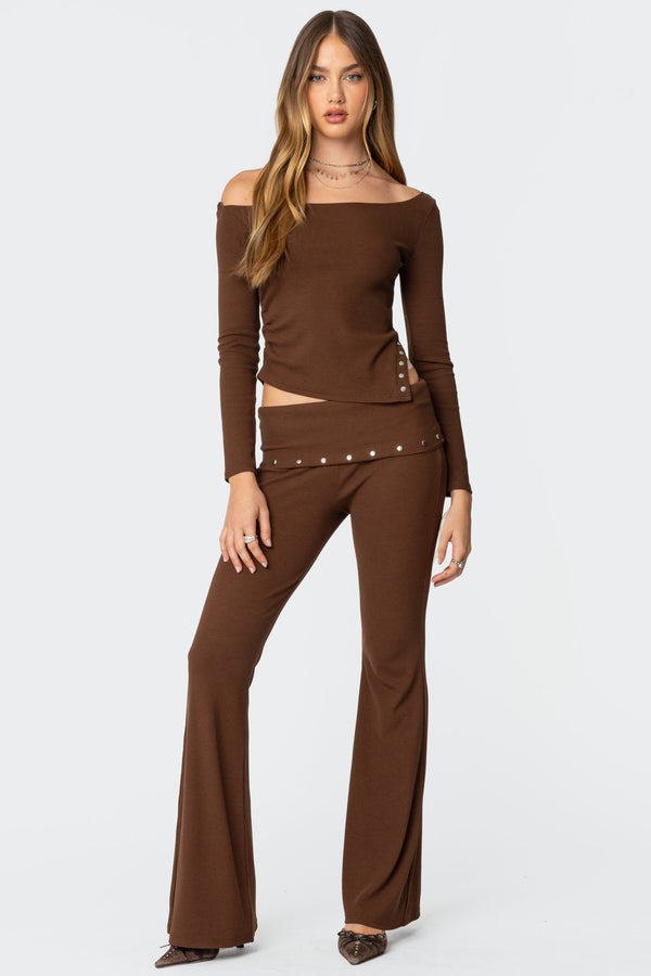 Aries Studded Fold Over Leggings view 1