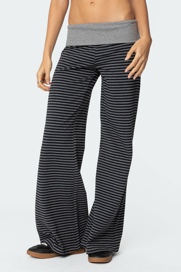 Meggy Striped Foldover Pants view 2