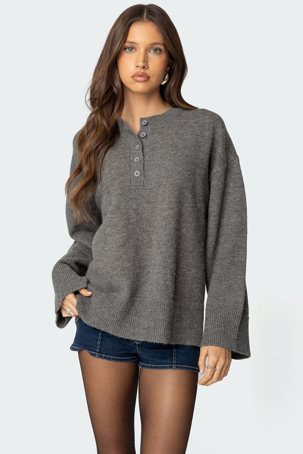 Montana Oversized Button Sweater view 1