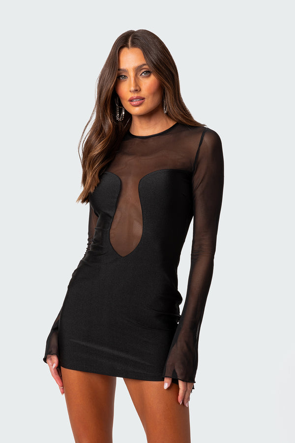 Saanvi Mesh Mini Dress view 2