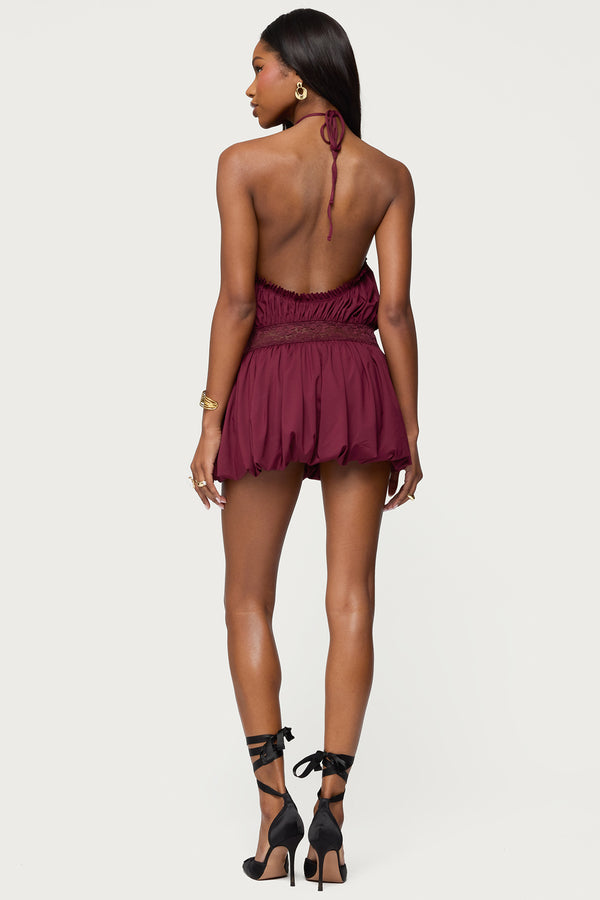 Aida Backless Bubble Mini Dress view 2