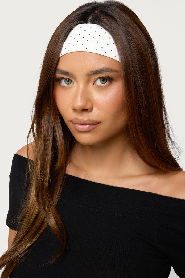 Polka Dot Printed Headband view 1