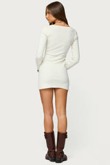 Kaitlyn Long Sleeve Knit Mini Dress