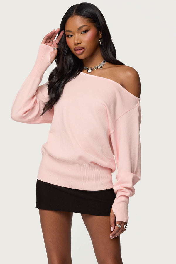 Off Shoulder Oversized Sweater view 1