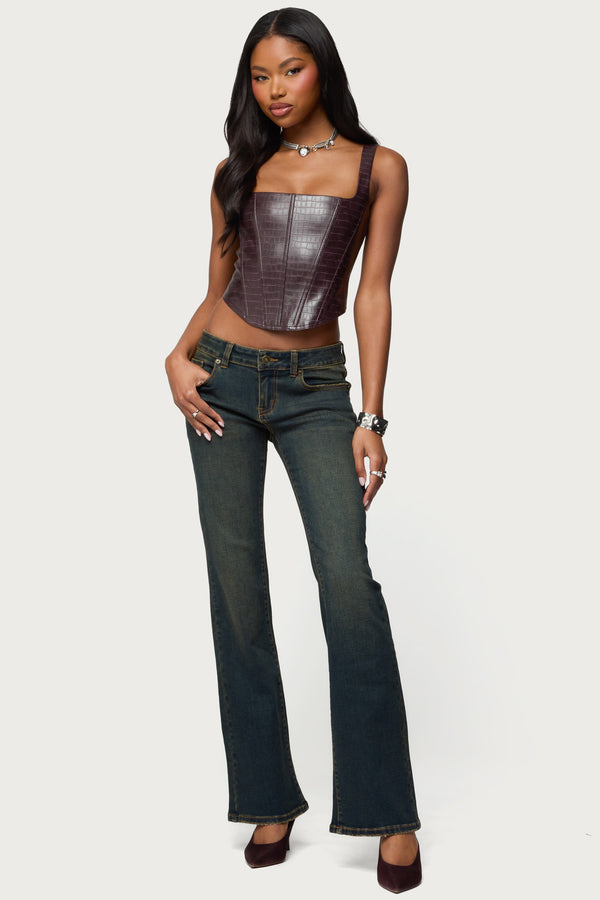 Shana Faux Croc Corset view 2