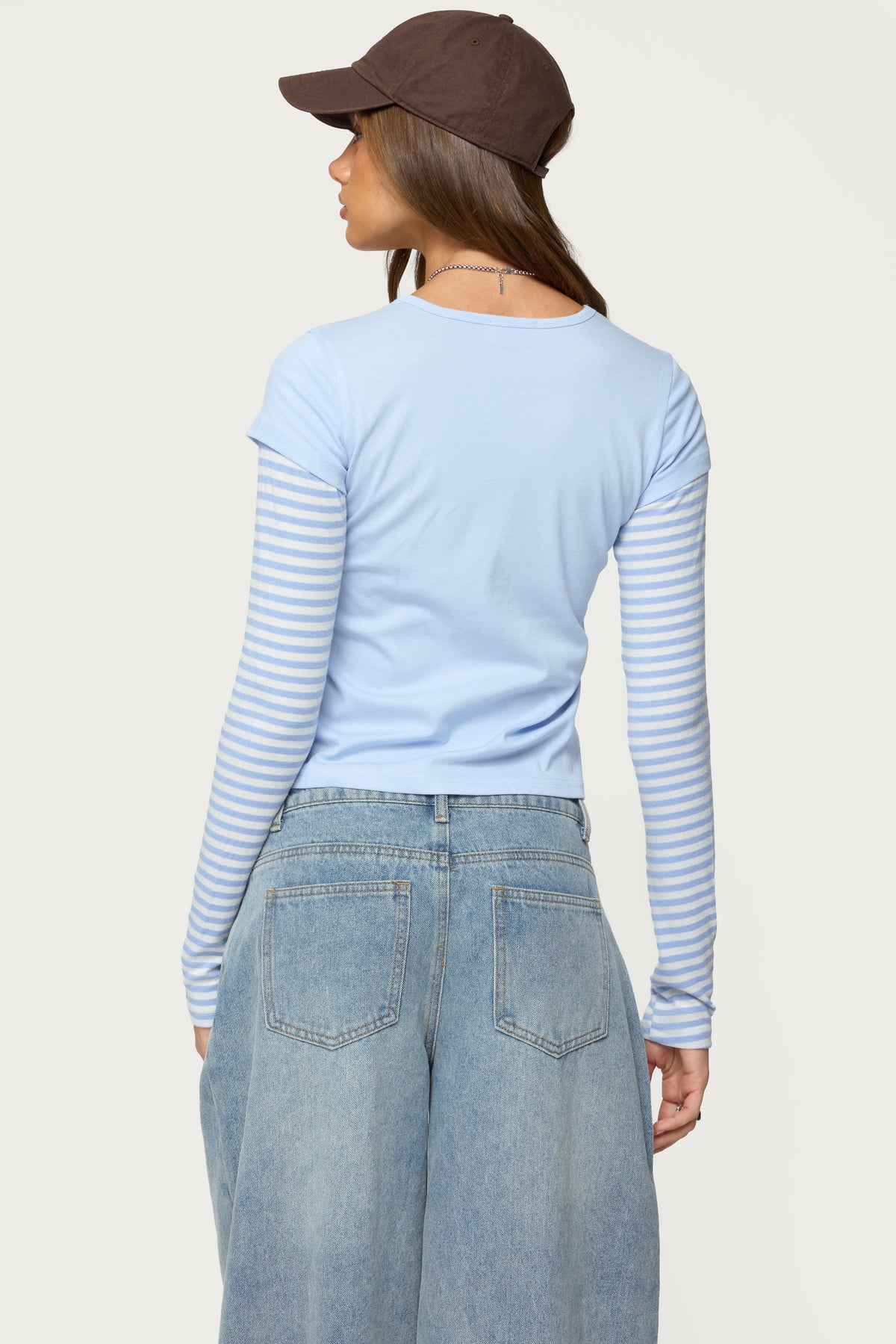 Stripey Layered Long Sleeve T Shirt