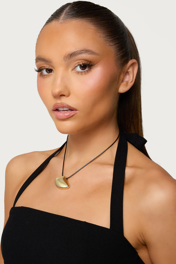 Abstract Pendant Cord Necklace view 1